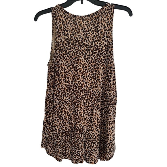 Old Navy Sleeveless Leopard Print Blouse Size Medium - Picture 5 of 6